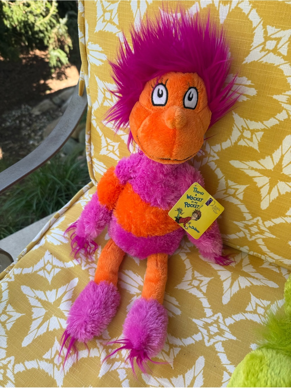 Dr. Seuss Plush Wocket - Bright Pink & Orange NWT